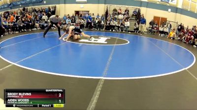 113 lbs Quarters & Wb (16 Team) - Brody Blevins, Mishawaka vs Aiden Woods, Franklin Community