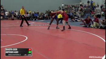 182 Finals - Dakota Geer, PA vs Antonio Agee, VA