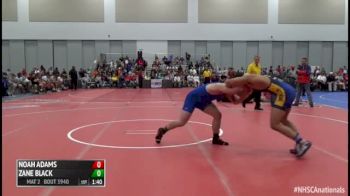 195 Finals - Noah Adams, WV vs Zane Black, PA