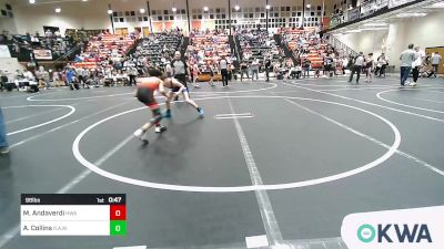 98 lbs Consi Of 8 #2 - Malaki Andaverdi, HURRICANE WRESTLING ACADEMY vs Ayden Collins, R.A.W.