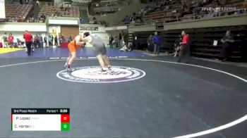 285 lbs 3rd Place Match - Pablo Lopez, Vacaville High School Wrestling vs Charles Horton, Will C Wood High School Wrestling