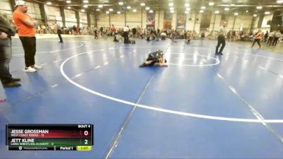 84 lbs Rd# 2 10:30am Friday - JESSE GROSSMAN, West Coast Riders vs Jett Kline, Lions Wrestling Academy