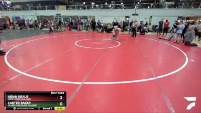 131 lbs Cons. Semi - Carter Baker, Caliber Wrestling Academy vs Aidan Kraus, Clinic Wrestling FXBG