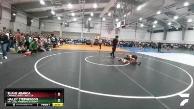 80 lbs Cons. Round 3 - Hailey Stephenson, NXT Level Wrestling Academy vs Thane Abaroa, Cardinal Wrestling Club