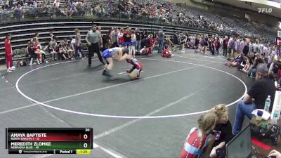 126 lbs Round 3 (6 Team) - Meredith Zlomke, Nebraska Blue vs Amaya Baptiste, North Dakota 1