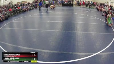 132 lbs Round 1 (6 Team) - John Hanrahan, Illinois Gold vs Luke Clydesdale, Kansas Rattlers