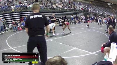 120 lbs Semis & 1st Wrestleback (8 Team) - Mikayla Perkins, Team Indiana vs Taylynn Stratton, Oregon Girls