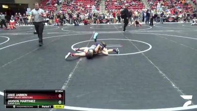 61 lbs Cons. Round 2 - Jaxson Martinez, Duran Elite vs Jake Jabben, Caney Valley Wrestling