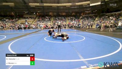 90 lbs Consi Of 8 #2 - Boston Heissler, Claremore Wrestling Club vs Jack Bovos, Salina Wrestling Club