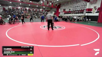 132 lbs Champ. Round 1 - Ty Greer, Murrieta Valley vs Dominic Ruiz, Riverside Poly