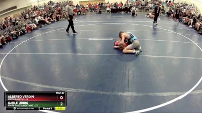 102 lbs Round 3 (6 Team) - Gable Uhrig, South Dakota Lightning vs Alberto Verdin, North Dakota 2