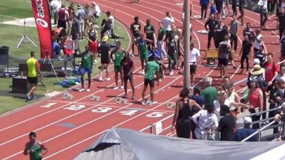 Ashton Eaton warms up for the 100m dash to classical music