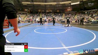 43 lbs Quarterfinal - Kade Whitenack, Pryor Tigers vs Owden Fowler, Scrap Yard Training