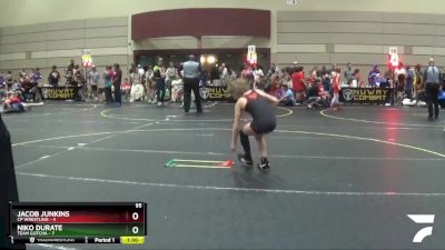 95 lbs Round 5 (6 Team) - Jacob Junkins, CP Wrestling vs Niko Durate, Team Gotcha