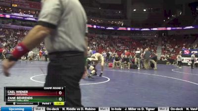 3A-132 lbs Champ. Round 2 - Zane Behrends, Waverly-Shell Rock vs Cael Wiener, Ankeny Centennial