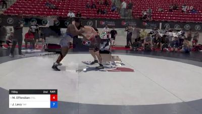 110 kg 3rd Place - Mark Effendian, Steller Trained Wrestling vs Jacob Levy, Tar Heel Wrestling Club