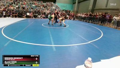 157 lbs Quarterfinal - Elijah Wade, Twelve Bridges vs Brennen Benedict, Pahrump Valley