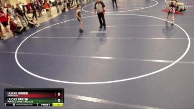 78 lbs Champ. Round 2 - Lucas Parish, Pinnacle Wrestling Club vs Lukas Hogen, Minnesota