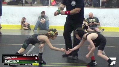 49 lbs Cons. Round 2 - Colin Castle, Shores WC vs Zavery Holmes, Pine River Youth WC