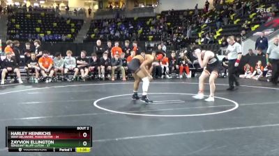 165 lbs Quarterfinal - Harley Heinrichs, West Delaware, Manchester vs Zayvion Ellington, Sergeant Bluff-Luton