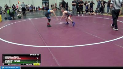 90 lbs Semifinal - Jackson Jerles, Alpha Elite vs Kash Cauthen, Gracin Wrestling School