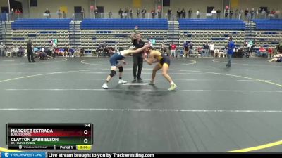 144 lbs Quarterfinal - Clayton Gabrielson, St. Mary`s Ryken vs Marquez Estrada, Bullis School