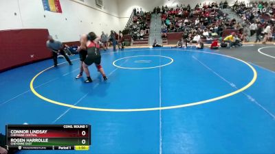 215 lbs Cons. Round 1 - Rogen Harrolle, Cheyenne East vs Connor Lindsay, Cheyenne Central