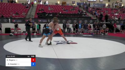 80 kg Cons 16 #2 - Gatlin Rogers, Big Game Wrestling Club vs Brayden Koester, Big Game Wrestling Club