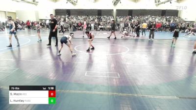 75-I lbs Quarterfinal - Samuel Mazin, Red Nose WC vs Lucas Huntley, Pursuit Wrestling Club