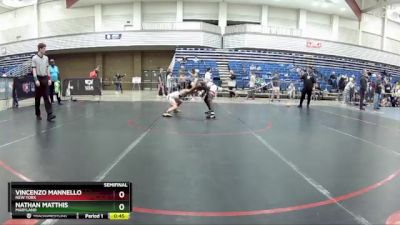 102 lbs Semifinal - Nathan Matthis, Maryland vs Vincenzo Mannello, New York