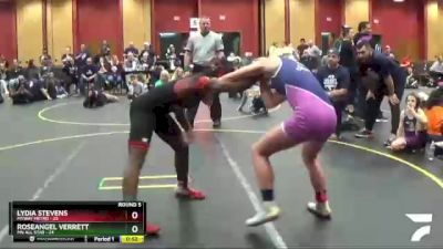 118 lbs Round 5 (6 Team) - Lydia Stevens, MYWAY Metro vs Roseangel Verrett, MN ALL Star