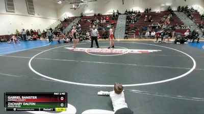 150 lbs Semifinal - Gabriel Banister, Natrona County vs Zachary Dalton, Green River