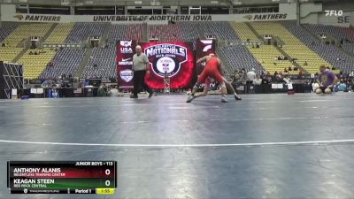 113 lbs Champ. Round 2 - Keagan Steen, Red Rock Central vs Anthony Alanis, Relentless Training Center