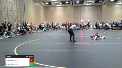 70 lbs Round Of 16 - Landon Edwards, Stl Warrior vs Ryker Rollans, Gold Rush Wr Acd