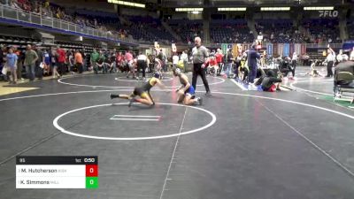 95 lbs Rd 7 - Consi-semis - Marco Hutcherson, Kiski Area vs Kash Simmons, Millcreek School District