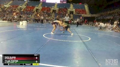 152 lbs Quarterfinals (8 Team) - Tate Olson, W2-Bismarck vs Tyler Porter, E3-West Fargo