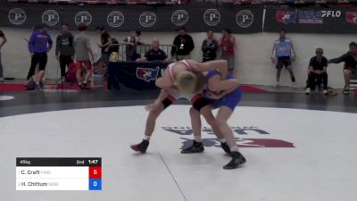 45 kg Quarters - Cason Craft, Threestyle Wrestling Of Oklahoma vs Hudson Chittum, Sebolt Wrestling Academy