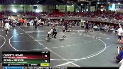 52 lbs Cons. Semi - Reagan Graser, Nebraska Wrestling Academy vs Cosette McNiel, Nebraska Wrestling Academy