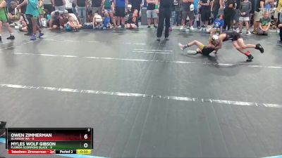 52 lbs Round 8 (10 Team) - Myles Wolf Gibson, Florida Scorpions Black vs Owen Zimmerman, Glasgow WA