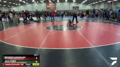 49 lbs Quarterfinal - Jack Marks, Hanover Hawkeye Youth Wrestlin vs Brandon Kavanaugh, Williamsburg Wrestling Club