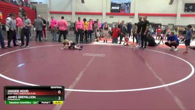 45 lbs Semifinal - James Gremillion, Stronghold vs Jagger Hood, Gulf Coast Wrestling Club