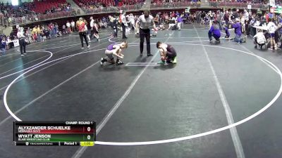 100 lbs Champ. Round 1 - Alyxzander Schuelke, Nebraska Boyz vs Wyatt Jenson, Blair Wrestling Club