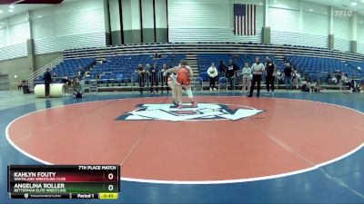 115 lbs 7th Place Match - Kahlyn Fouty, Whiteland Wrestling Club vs Angelina Roller, Betterman Elite Wrestling