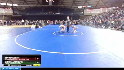 120 lbs Cons. Round 2 - Cash Laufenberg, Twin City Wrestling Club vs Bryce Tillman, Gig Harbor Grizzlies Wrestling Club