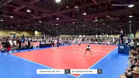 Goldenwest VBC 16 Asics vs San Clemente 16 Riley - 2022 JVA West Coast Cup presented by Nike