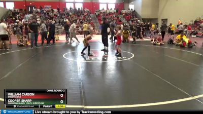 65 lbs Cons. Round 2 - William Carson, Stronghold vs Cooper Sharp, Madison County Youth Wrestling