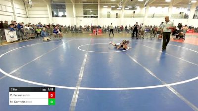 73 lbs Round Of 16 - Cameron Ferreira, Iron Faith WC vs Michael Comtois, Doughboys WC