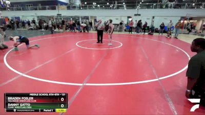 131 lbs Champ. Round 2 - Danny Gatto, Clinic Wrestling FXBG vs Braden Fosler, Tallwood Wrestling Club