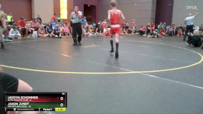 78 lbs Round 2 (4 Team) - Jaydyn Schommer, Elite Athletic Club vs Jaxon Jundt, MO Outlaws Gold