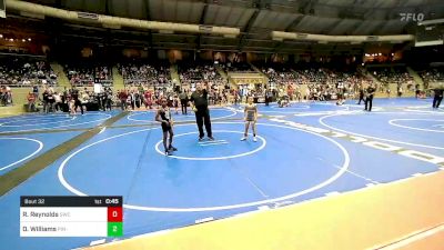 67 lbs Quarterfinal - Ryker Reynolds, Salina Wrestling Club vs Darius Williams, Pin-King All Stars